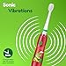 Brush‑Baby - KidzSonic Dinosaur Kids Electric Toothbrush for Ages 3+ with Disco LED Lights, Gentle Sonic Vibrations, 2-Minute Smart Timer & 30‑Second Pulse Reminders – AAA Battery Included