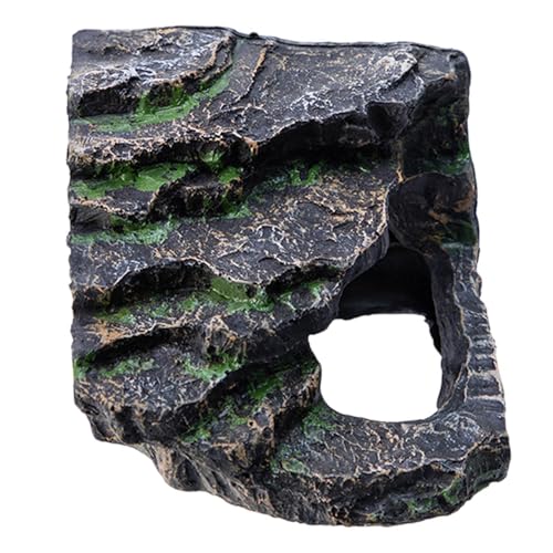 Generic カメ 日光浴プラットフォーム 樹脂 爬虫類 ロック 隠れ家 ヤモリ用 フトアゴヒゲトカゲ用