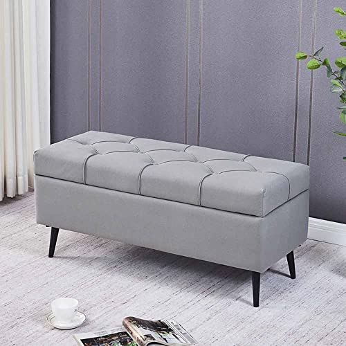 Repose-Pieds 23,6” Banc de Rangement Rectangulaire Pratique Couleur Huise