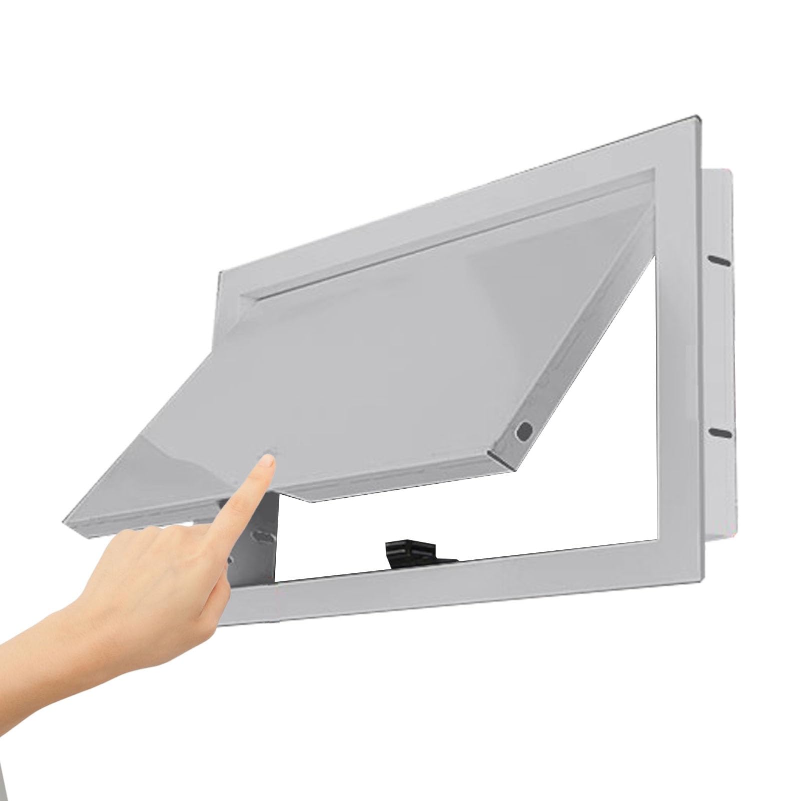 Metal Attic Inspection Hatch with Touch Latch, Wall Access Panel for Hidden Plumbing Cables Wiring, Rectangular Drywall Service Door Cover