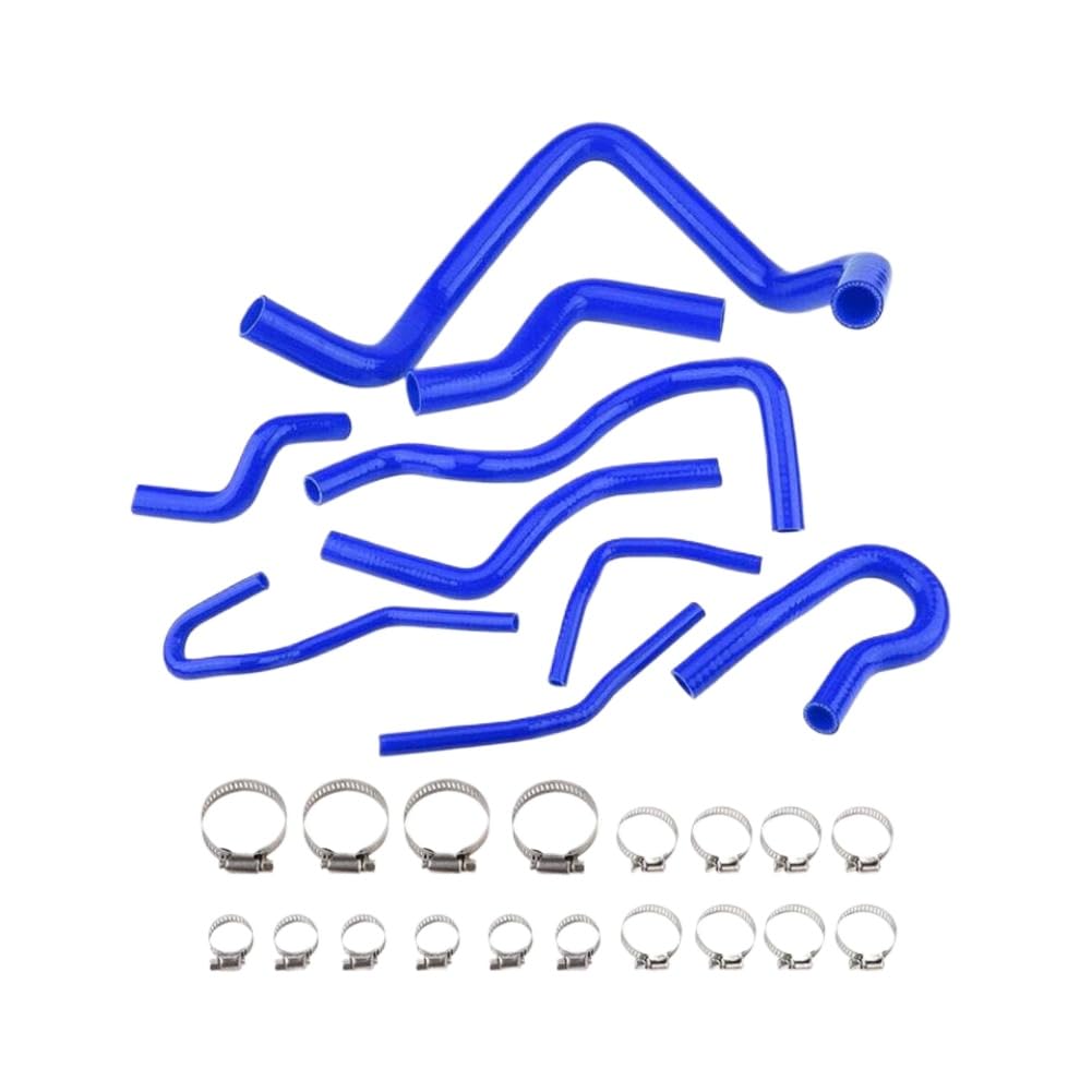 Blue Radiator Hose Kit Compatible with 1992-2000 Civic D15 D16 SOHC EG EK(Blue)