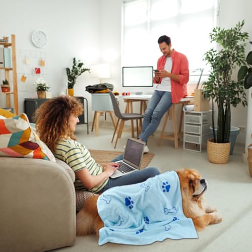Cosiesnest Hundehandtuch, 60 x 100 cm, Hundehandtücher zum Trocknen von Hunden, 1 Stück, Mikrofaser, Hundebadetuch, Hundetrockner, ultra-saugfähig, dick, für alle Jahreszeiten, maschinenwaschbar und