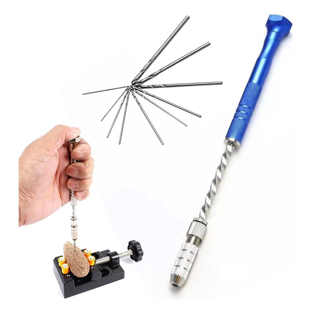 Littimoon Pin Vise Hand Drills Bits Set with 0.5-3 mm Micro-Type Twist Drill Bits