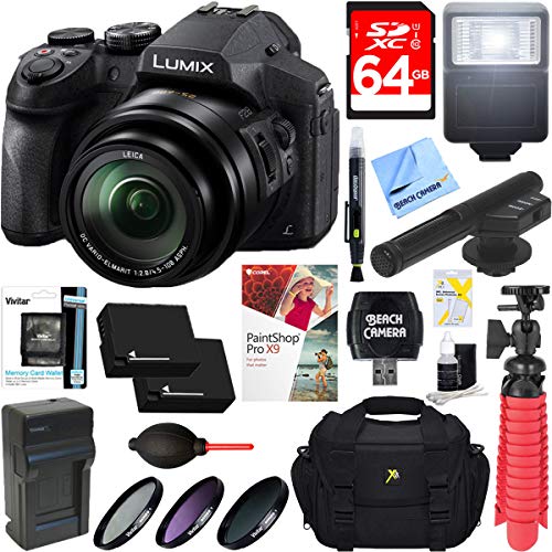 Panasonic DMC-FZ300K LUMIX FZ300 4K 24X F2.8 Long Zoom Digital Camera (Black) +
