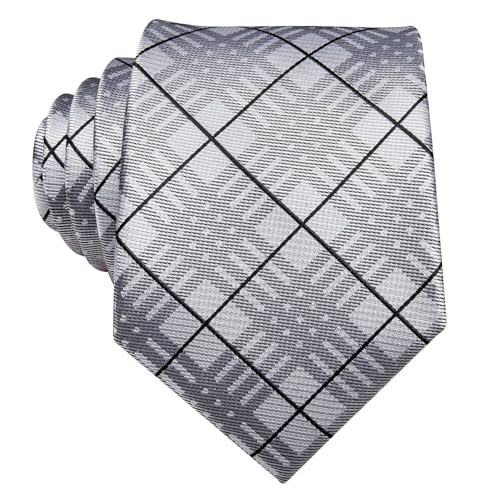 Image of Dubulle Mens Tie Set Solid Paisley Silk Striped Necktie for Men with Cufflinks Tie and Pocket Square