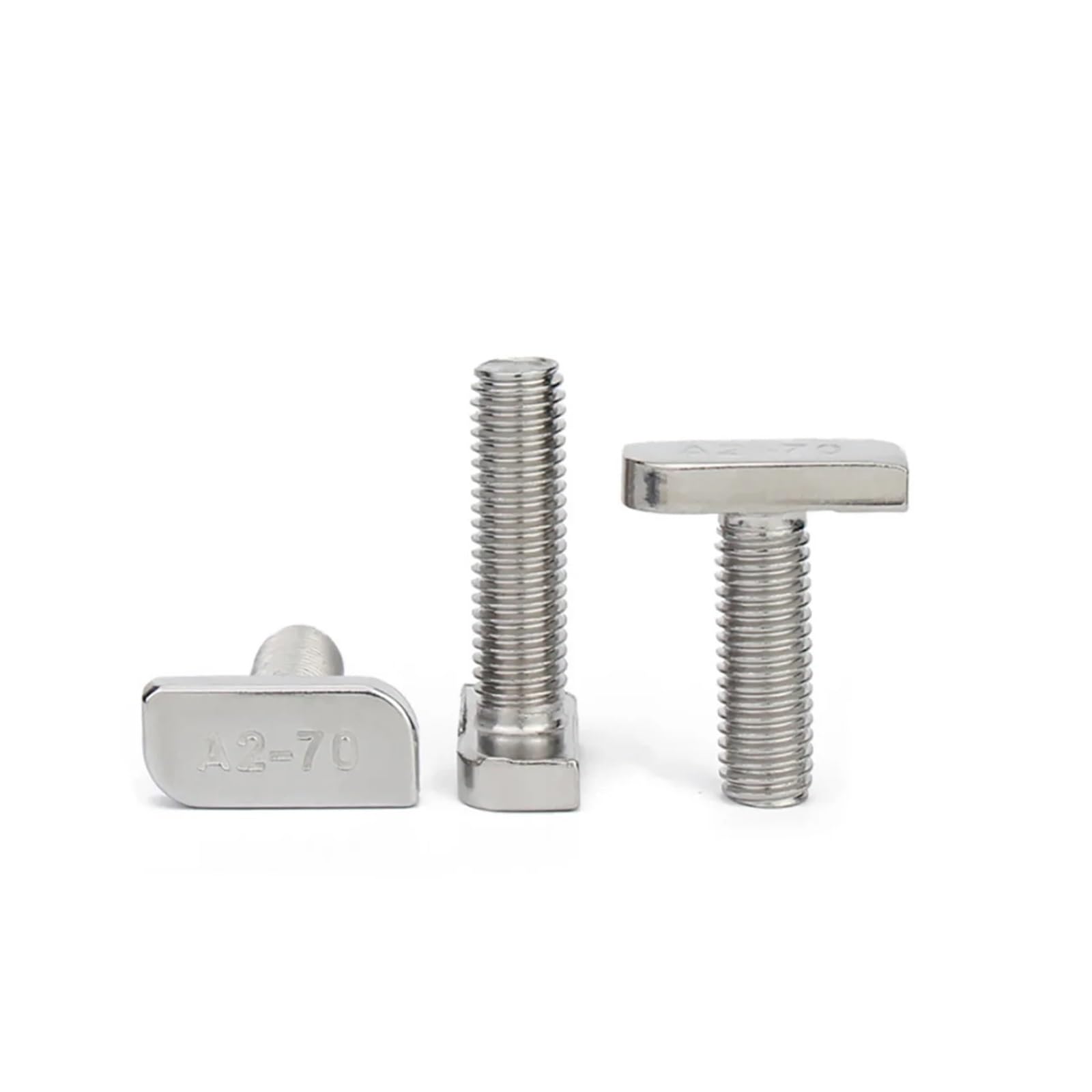 304 Stainless Steel T-Bolt, Square Head Threads, Inch, Made In US