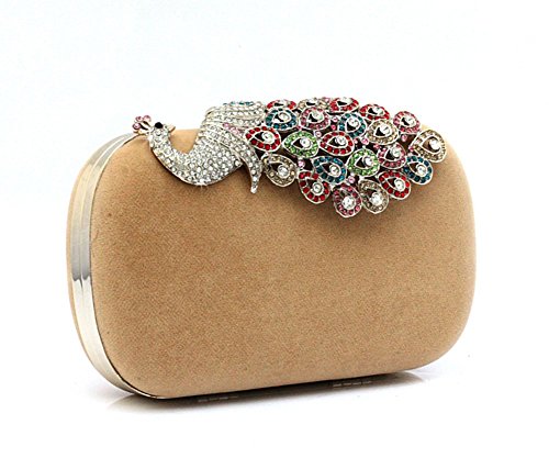 Paquet Peacock avec diamant sac à main de banquet chic pour femme