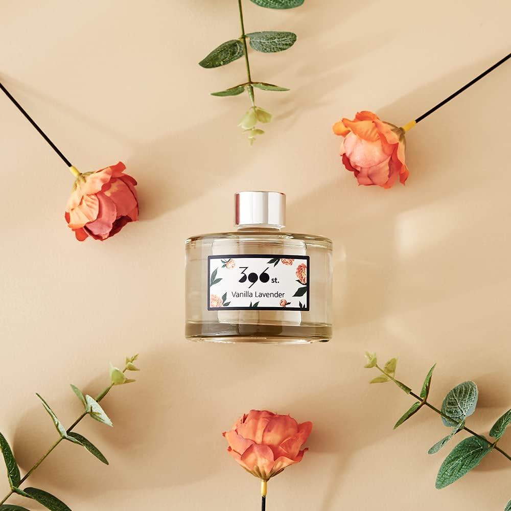 396 st. Peony Flower Reed Diffuser, Black Cherry, 200ml(6.7oz) / Reed Diffuser Sets, Home Fragrance, Scented Oils, Home & Bathroom Décor - Image 9