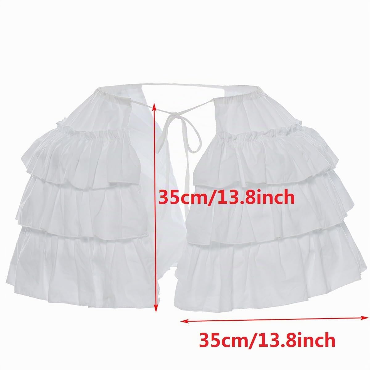 Damen Viktorianisches Rüschenkleid Unterrock Double Bustle Pannier Petticoat Hoop für Rokoko Viktorianisches Partykleid