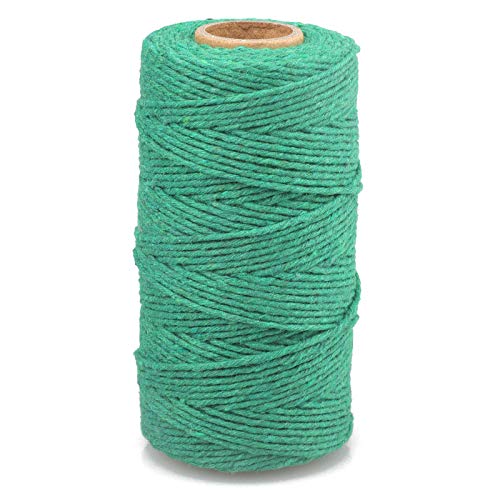 jijAcraft Green Twine String, 328 Feet St. Patrick's Day Bakers Twine String, 2MM Heavy Duty Packing String for St. Patrick's Day DIY Crafts Decoration, Gift Wrapping, Present Craft Wrapping