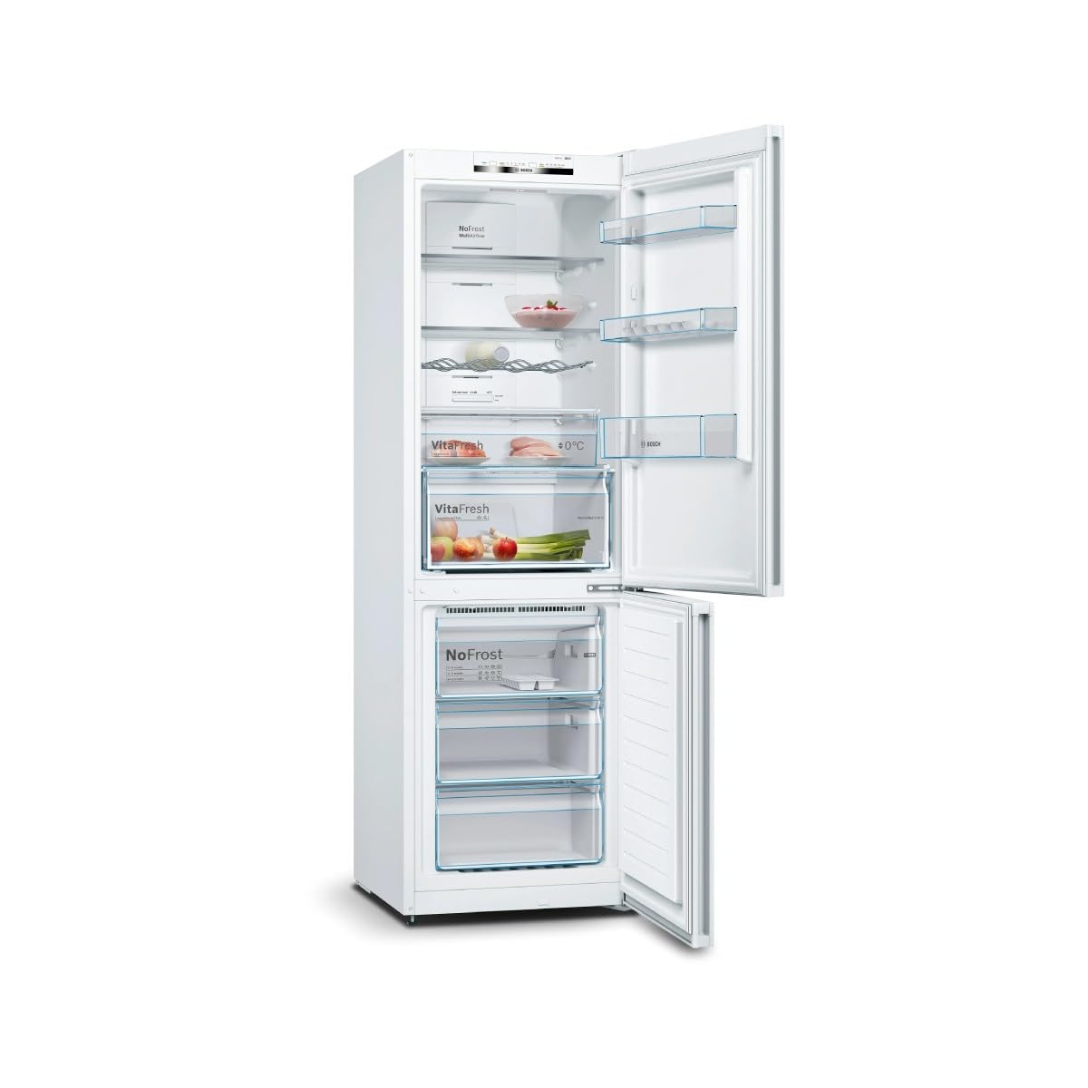 Bosch KGN36VWDB Frigorifero Combinato Libero Installazione Serie 4 Total NoFrost VitaFresh Bianco