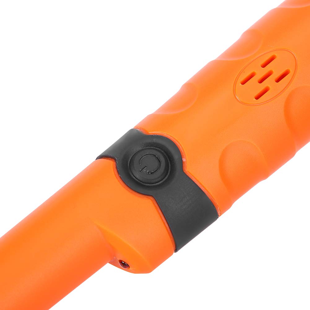 Gonetre Detector de Metales de Mano, Puntero Impermeable con Linterna LED para Detección en Exteriores (Naranja)