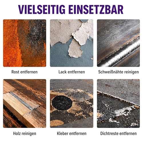 Woltersberger® 5 Stück Grob Reinigungsscheiben Ø125mm CSD Reinigungsvlies CBS Nylon Gewebescheibe Lila | purple für Winkelschleifer | Rostentferner für Flex