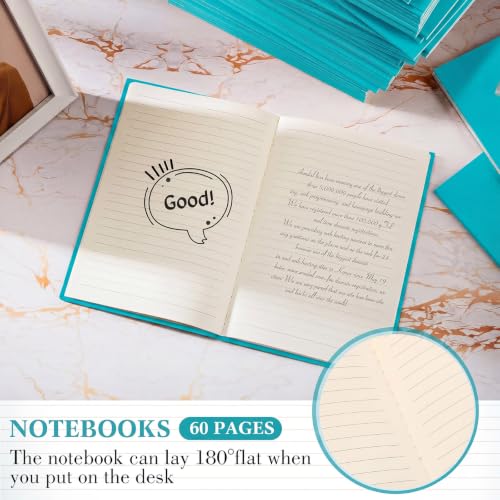 Image of Mimorou 100 Pcs A5 Journals Notebooks Bulk,Cyan,Lined