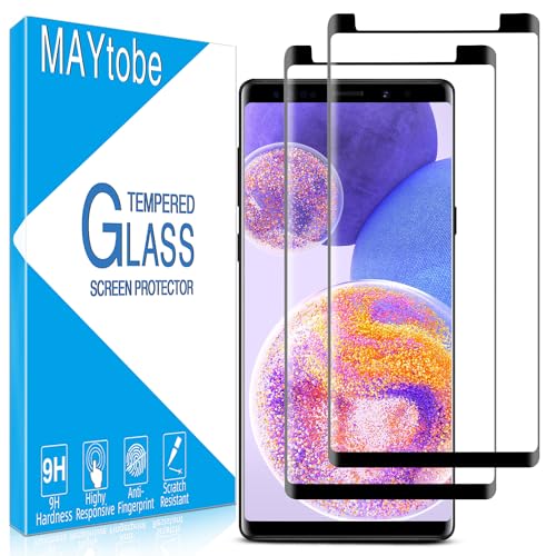 MAYtobe [2-Pack for Samsung Galaxy Note 8 Screen Protector Tempered Glass 3D curved no bubbles scratch-resistant easy to install