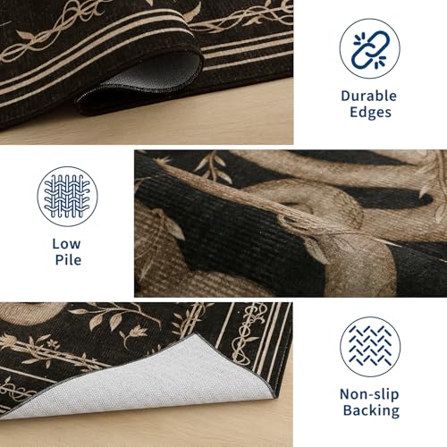Tapete decorativo Garvee 6x9 pies negro y gris miniatura 5