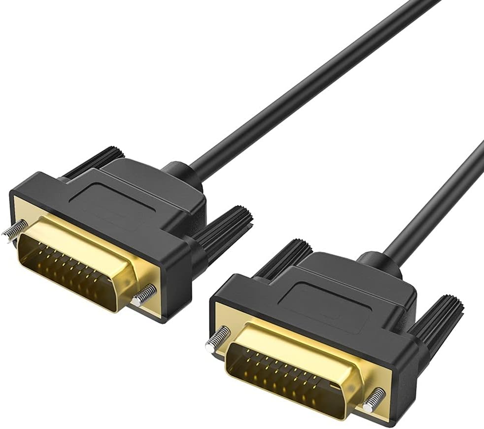 HDMI Splitter DVI to DVI Cable 2K DVI DVI Adapter Dual Link Male to Male Digital Video Cables DVI Splitter DVI-D 24+1 (Color : As Shown Size : 1m 3ft) (As Shown 1m 3ft)