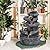 5-Tiers Indoor/Outdoor Garden Water Fountain,22inch Cascading Rock Rock Natural Waterfall Outdoor Fountains with LED Lights and Pump, Resin Water Fountain for Garden, Patio, Yard, Deck Decor Cascadin