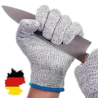 ZWERKZEUG PREMIUM Schnittschutzhandschuhe Küchenhandschuhe Kreuzfaser-PE-Stoff – Schnittfest – Komfortables & dehnbares Material – Hoher Schnittschutz E – ANSI CUT A9