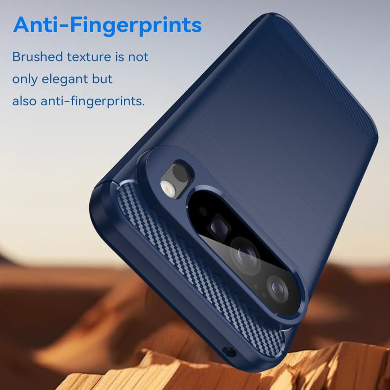 Image of Hybrid Carbon Fiber Back Case for Google Pixel 10 Pro XL (Blue)