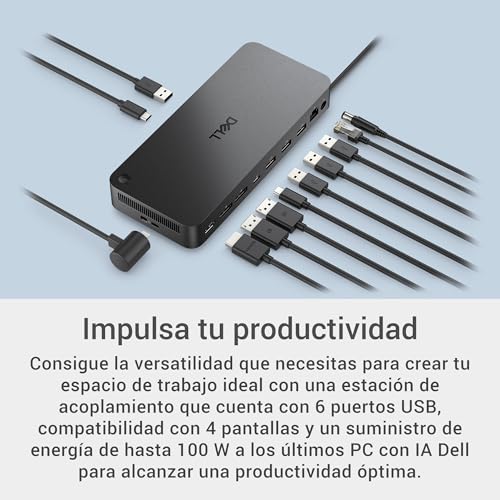 Dell Pro Dock WD25 Docking Station - USB-C with 100W Charging, Supports 4 Displays, 2X DP 1.4, HDMI 2.1, 6 USB Ports, 2.5GbE Ethernet, Durable Compact Design - image 2