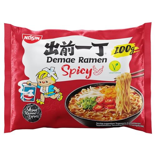 NISSIN Ramen Spicy Instant Noodles 100g, Pack of 10