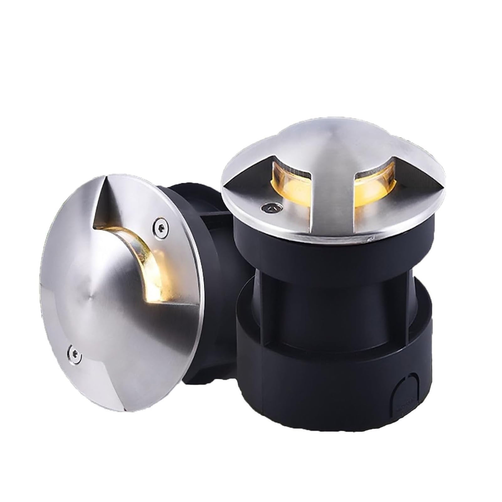 Lampada sotterranea semitrasparente a LED da 3 W, 85-265 V, incasso laterale for esterni IP67, pavimento decorativo da giardino impermeabile, faretto da ponte(White,3 sided)