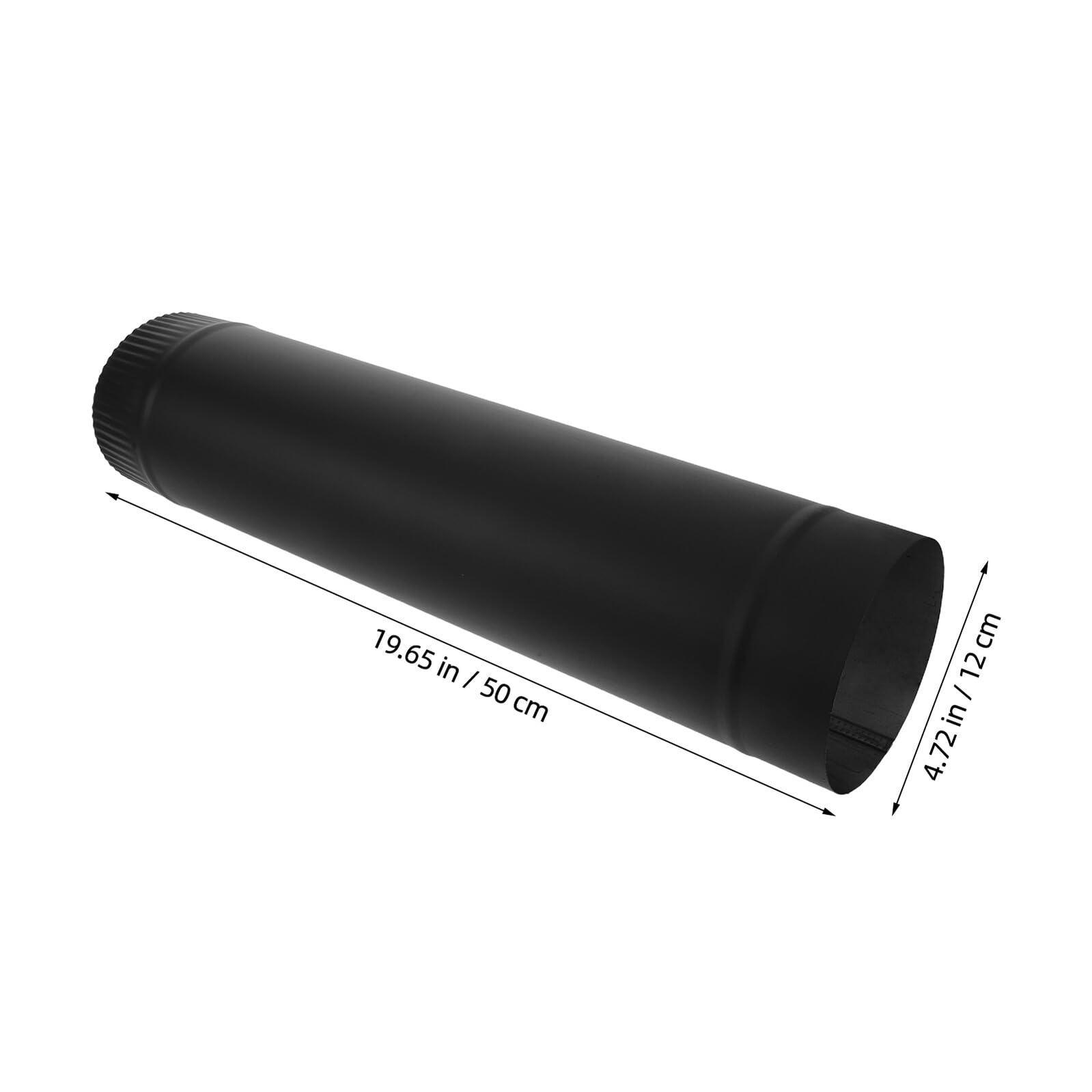 Tubo Fumi in Acciaio Inox Resistente al Calore per Stufa | 125mm, Giunto a Tenuta, Nero, Accessori per Sfiato Stufa Portatile, Uso Domestico
