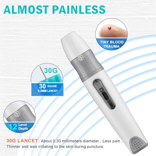 Pharmacy Choice Blood Lancets,Twist Top Lancets for Lancing Devices,350 Count ，30 Gauge Diabetes Lancets for Blood Glucose Testing,Light Green - Thumbnail 5