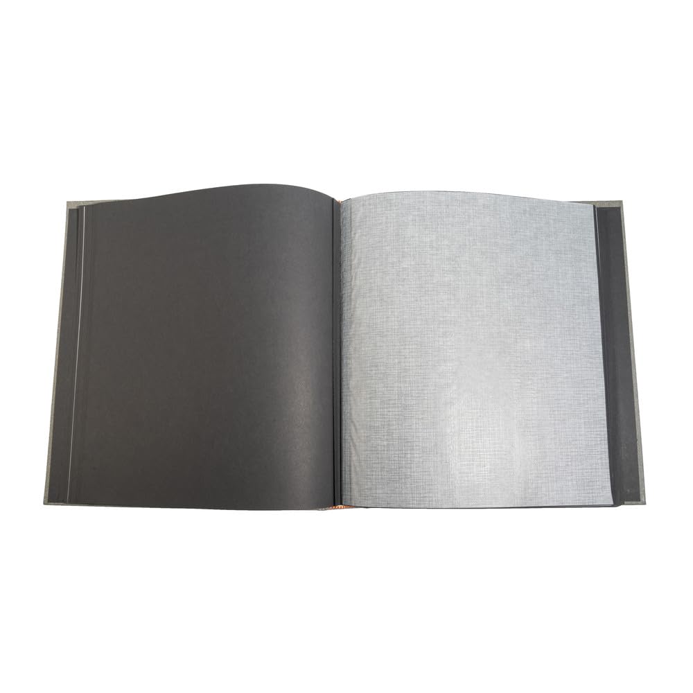 EXACOMPTA - Ref 16561E - Karton 2 albumów ze zdjęciami książka 60 czarnych stron Zephire - Format 29 x 32 cm - Szara okładka papierowa z motywem pandy - efekt dwumateriałowy - 300 zdjęć