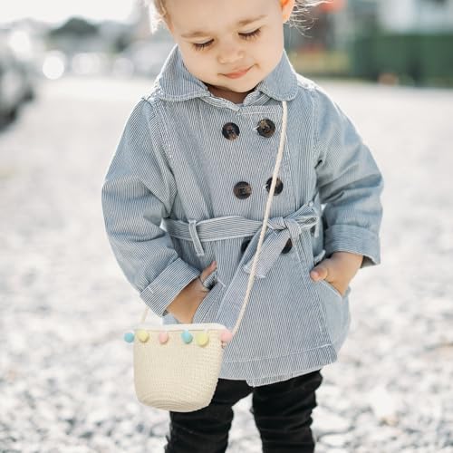 Infant Beach Hat Straw Handbag Toddler Sun Hat Bucket Hat Crochet Tote Crochet Purses Girls Hats3