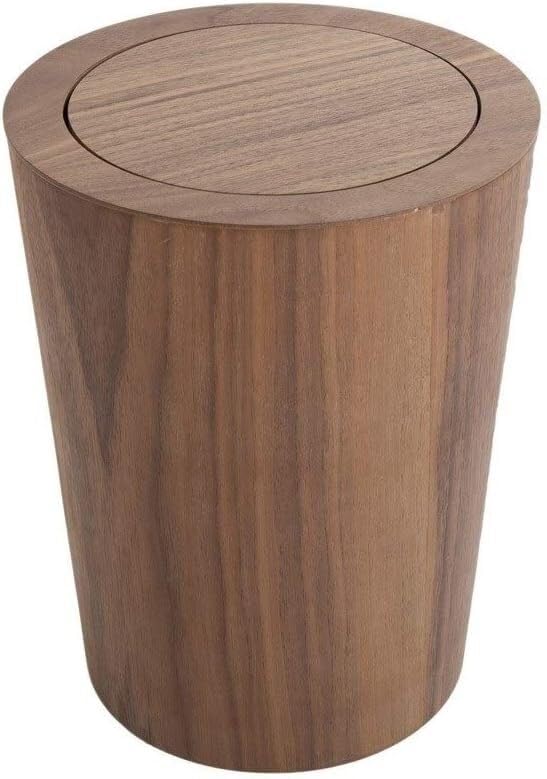Cubo de reciclaje cilíndrico para acabar con el desorden de papeles en el patio