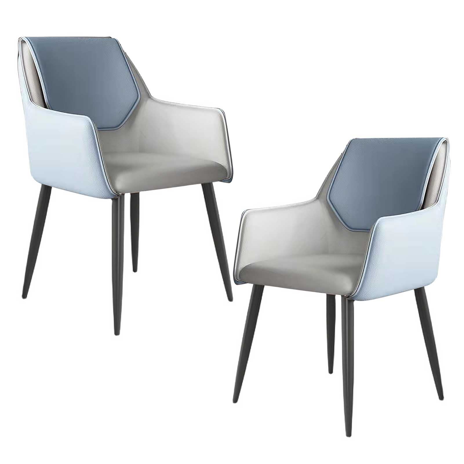 Chaise de cuisine ergonomique noire lot de 2 pour éliminer l'inconfort à table
