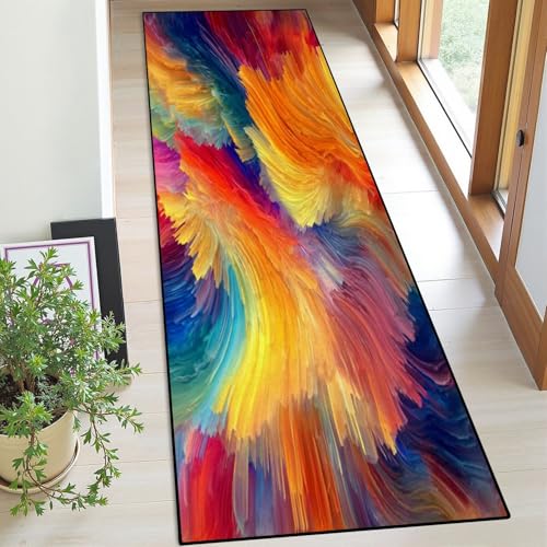 Runner Rug Washable 2x6 Colors Bloom Series Backdrop Composed Fractal