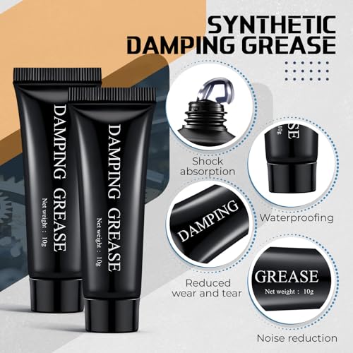 Image of Threlaco 4 Pack 10g Synthetic Damping Grease for Washing Machine Damper | Suspension Rods O Rings Bearings Seals, Reduces Noise Vibration, Synthetic Lubricant, Rubber Parts and Mechanisms
