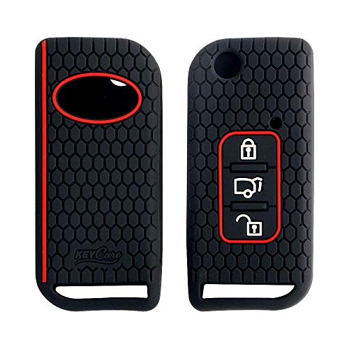 Image of Keycare Silicone Key Cover Compatible for XUV500 flip Key (Black)