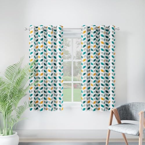 Image of Wakefit Window Curtains 5 feet Set of 1, Blocks Upto 70% of Light, Curtains 5 feet, Curtains for Window, Curtains for Living Room, Polyester Printed Curtains, Decoration Items for Home Decor (Alwin)