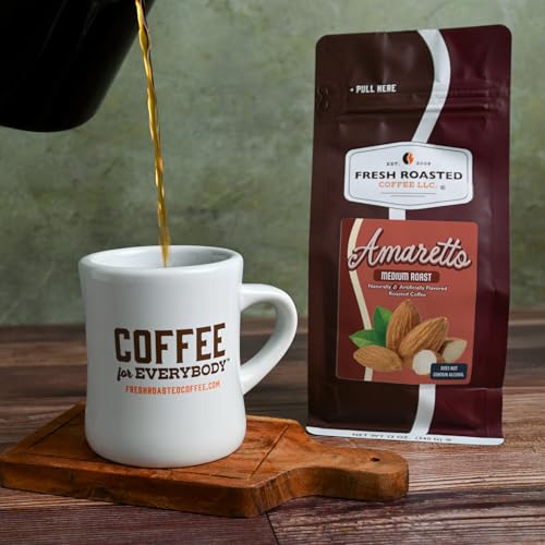 Image of Fresh Roasted Coffee, Amaretto Flavored Drip Ground Coffee, Medium Roast, Kosher, 12 oz