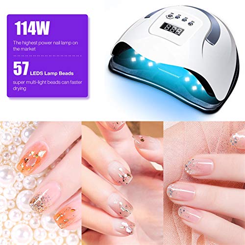 SFLRW 220 W LED Nail Drogen Lamp Nail Machine, Snelle Nail Curing Dryer Double Lights Source for Gel Automatic Sensor… - Afbeelding 3
