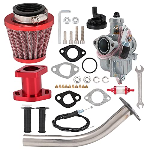 VM22 26 mm Vergaser Racing Performance Ansaugkrümmer mit Luftfilter Auspuffrohr für Predator 212 cc CT200U CT200U-EX GX160 GX200 6,5 PS Baja 196 cc KT196 MB165 MB200 Mini Bike Go Kart