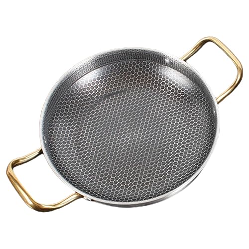 OUNONA Sartén Inoxidable con Diseño de Panal Sartén Adherente para Cocción de y Langostas para Cocina Exterior y Uso Diario