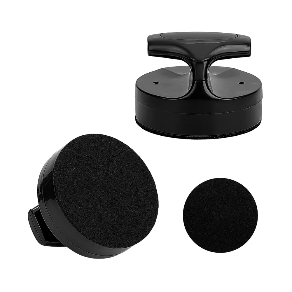UNICRAFTALE Stamp Pressure Tool with Handle Block Printing Baren Printmaking Tool with Flannel Pad Black Crafts Stamp Embossing Tool for Painting Card Making Scrapbook Embossing
