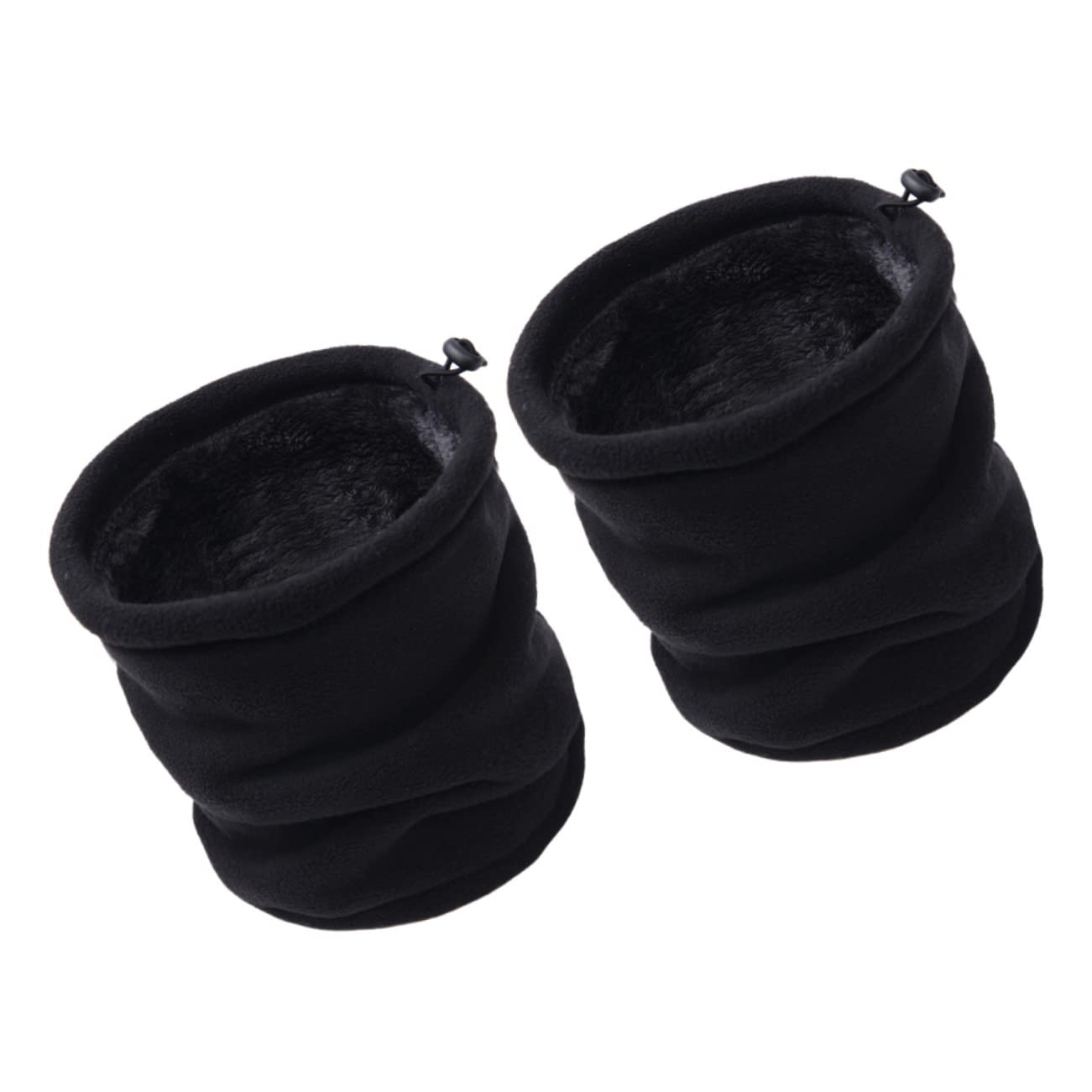 VALICLUD Warm Stylish Winter Neck Gaiter 2 Pcs Soft Fleece Scarf Mask for Face Collar