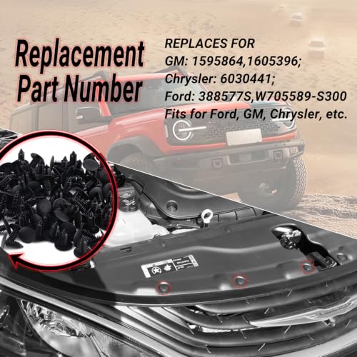 ANTS PART 1000 Pcs Auto Car Fender & Bumper Shield Fastener Clips for GM... - Image 3