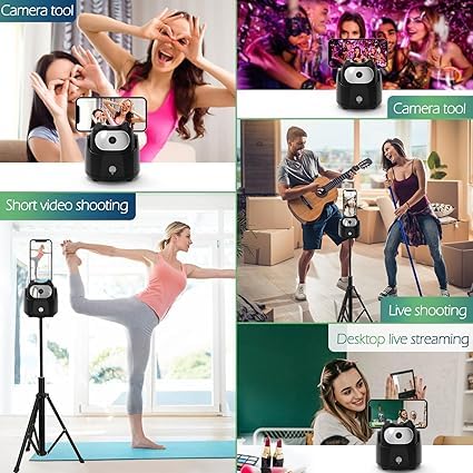 Image of AI Auto Face Tracking Tripod | 360 Rotation Mobile Stand for Video Recording | Rechargeable Phone Holder Camera Stand for Shooting | Gesture Control | No App Needed - Your e Store