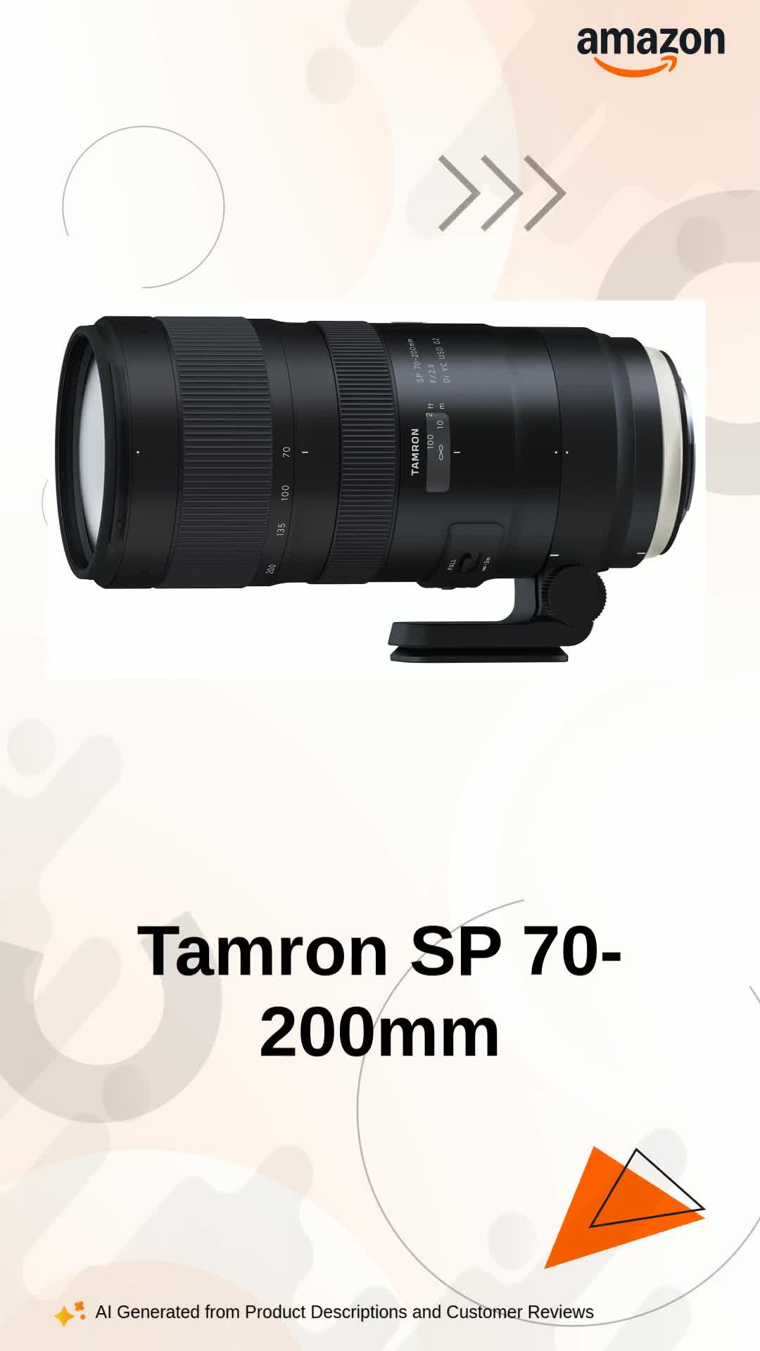 TAMRON SP 70-200 F/2.8 Di VC USD G2 ニコン用 TAMRON SP 70-200mm F/2.8 Di VC USD G2 Lens for Canon DSLR Camera
