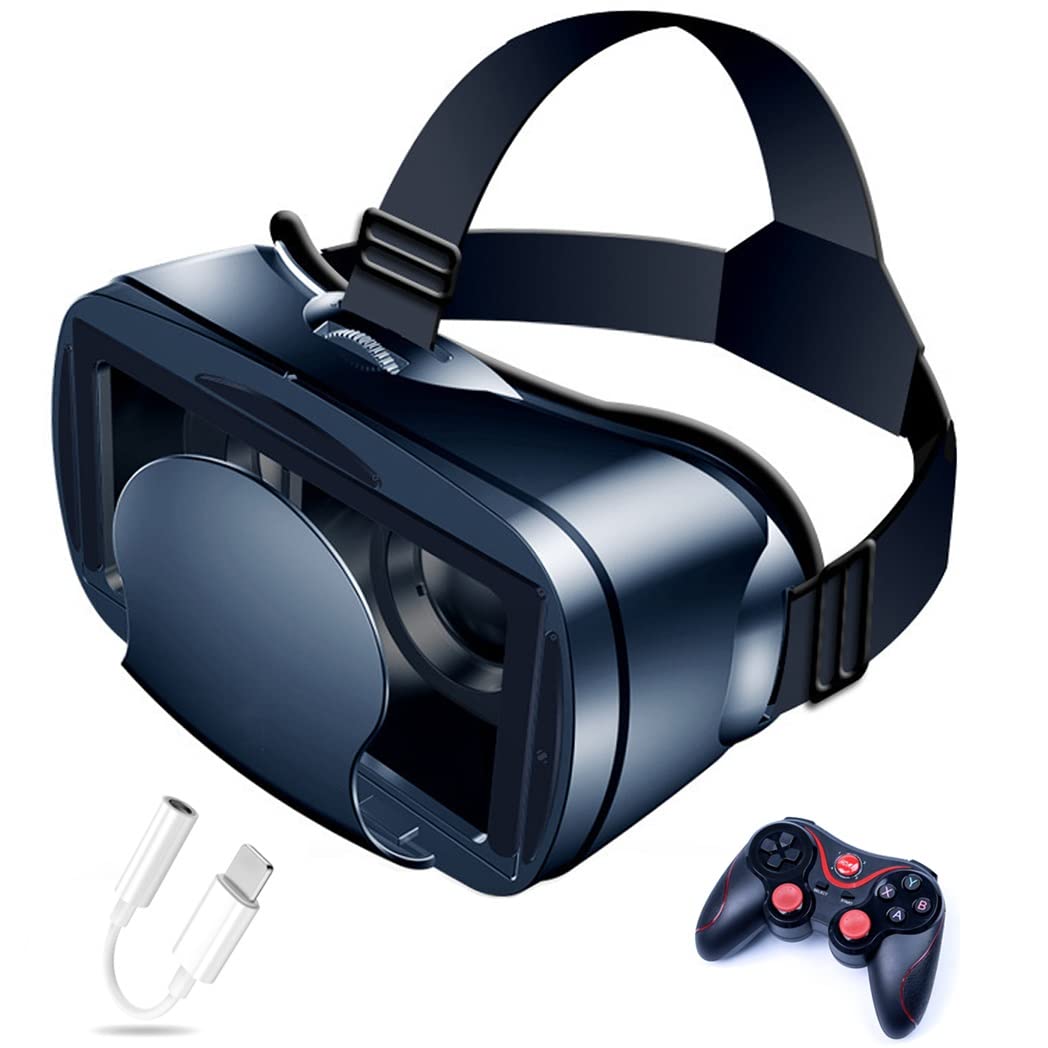 Okulary VR, zestaw słuchawkowy z wirtualnej rzeczywistości, zestawy słuchawkowe VR obsługują Android i IOS, połączenie Bluetooth dla iPhone 13 Pro Max/13 Pro 13/12/11, do Samsung Galaxy S21, Huawei, Xiaomi (Kolor: E, rozmiar: Ios )