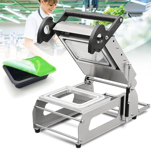 Machine de scellage de gobelets, scelleuse de barquettes Alimentaires commerciales - Machine d'emballage à Pression Manuelle pour Restaurants, Solution de scell，320mm