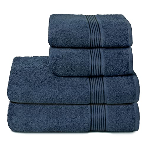 GLAMBURG Ultra Soft 4er-Pack Handtuch-Set, Baumwolle, enthält 2...