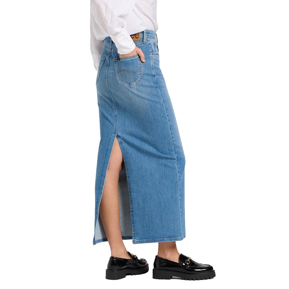 LEE - Gonna - Vestibilità Regular - Back Slit Maxi Skirt - Violet Bloom